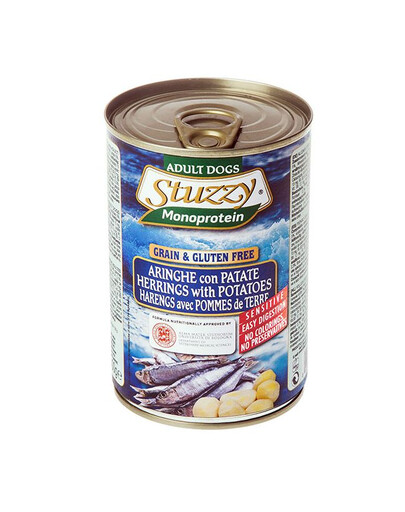 Stuzzy Monoprotein Herring Potato - su silke ir bulvėmis 0.4 kg