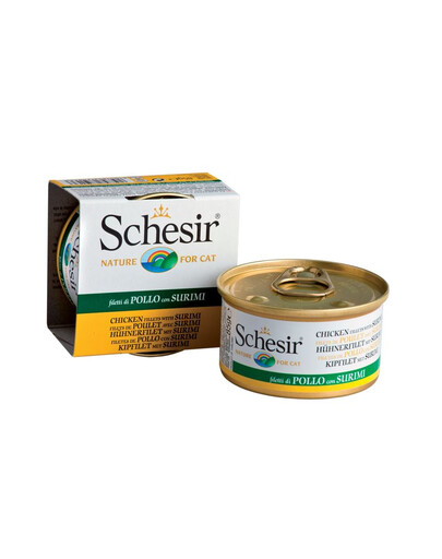 Schesir vištienos filė su krabų lazdelėmis drebučiuose 85 g