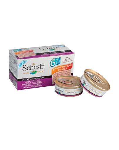 Schesir tunas su jautienos filė 50 g X 6