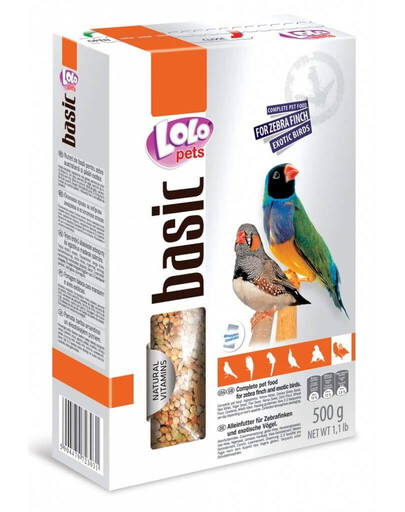 Lolo Pets lesalas zebrinėms amadinoms ir kitiems egzotiniams paukščiams 0,5 kg