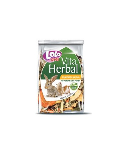Lolo Pets Vita Herbal Vegetable Garden su daržovėmis graužikams 100 g