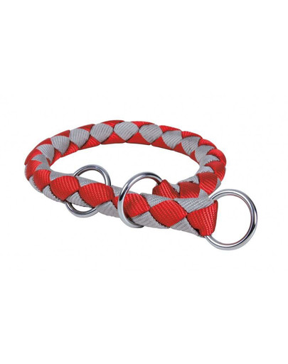 Trixie antkaklis Cavo S-M: 30–36 cm / 12 mm raudonas-sidabrinis