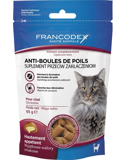 Francodex skanėstas katėms - nuo sąvėlų susidarymo 65 g