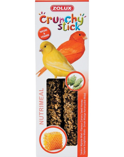 Zolux Crunchy Stick burbuolės kanarėlėms su medumi ir kanariniu strypainiu 85 g