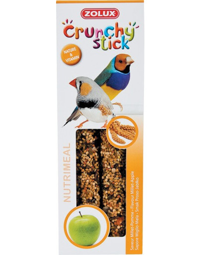 Zolux Crunchy Stick burbuolės egzotiniams paukščiams su soromis ir obuoliais 85 g