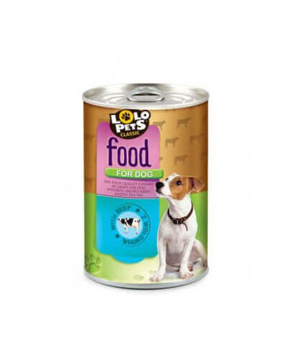 Lolo Pets Food For Dog konservai su jautiena padaže 410 g