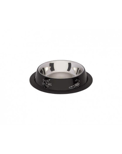 Lolo Pets dubenėlis su guma juodas 0,25 l