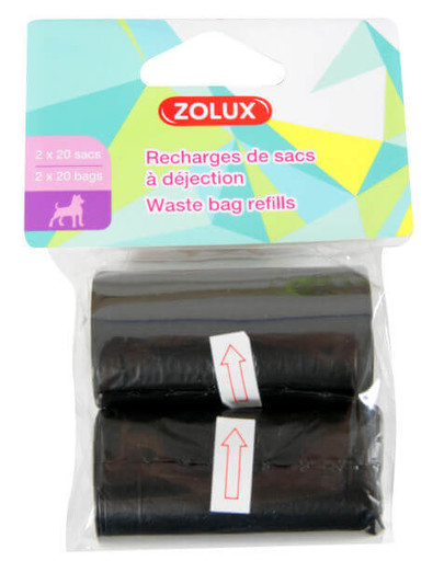 Zolux bekvapiai maišeliai ekskrementams 2 X 20 vnt.