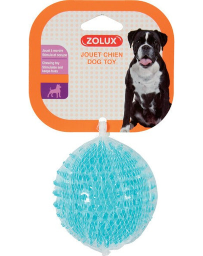 Zolux žaisliukas TPR Pop kamuoliukas su dygliukais 8 cm turkio spalvos