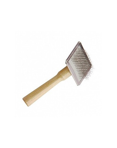 Lolo Pets vienpusis šepetys su medine rankena 12,5 x 6 cm