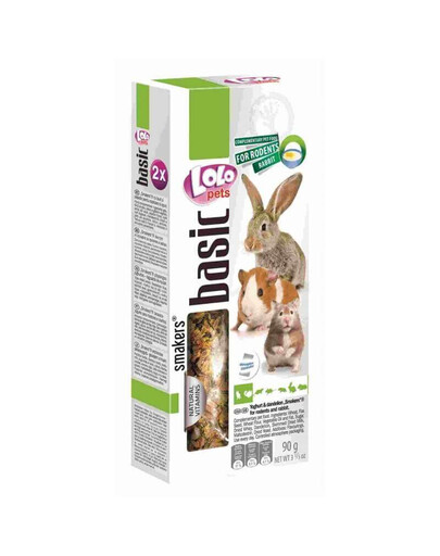 Lolo Pets Smakers su jogurtu ir kiaulpienėmis graužikams ir triušiams 90 g