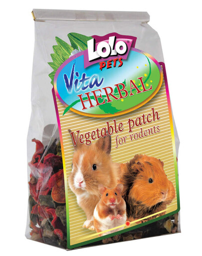 Lolo Pets Vita Herbal Vegetable patch graužikams 100 g