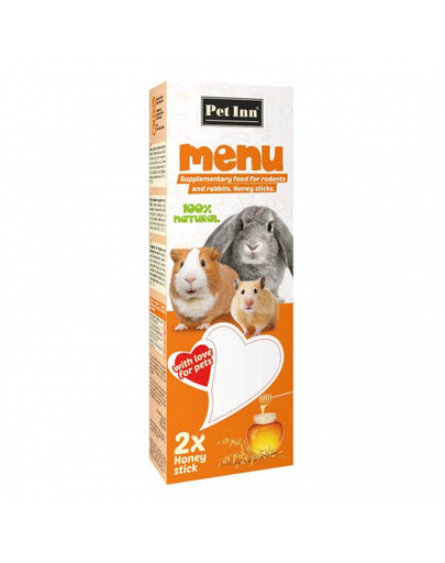 Pet Inn Menu maistas graužikams ir triušiams - medaus lazdelės 100 g