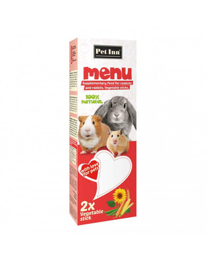 Pet Inn Menu maistas graužikams ir triušiams - daržovių lazdelės 100 g
