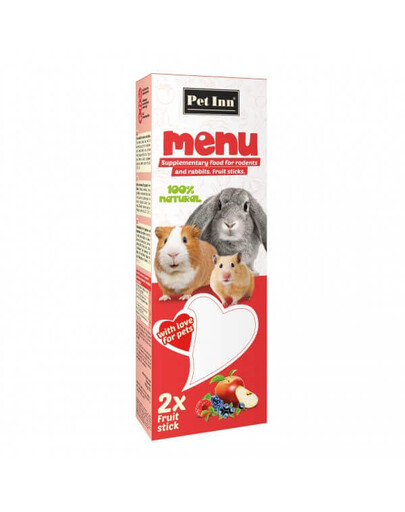Pet Inn Menu maistas graužikams ir triušiams - vaisių lazdelės 100 g