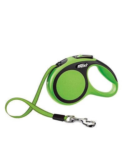 Flexi New Comfort S automatinis juostinis pavadėlis 5 m žalias