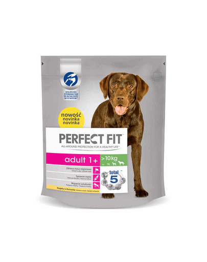 Perfect Fit Adult (1 metai) ėdalas praturtinas vištiena vidutinių ir didelių veislių šunims 5 X 825 g