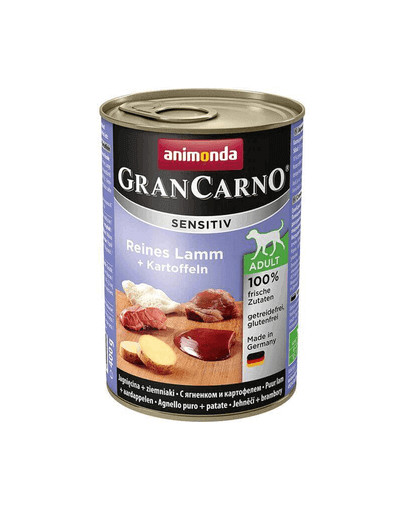 ANIMONDA Grancarno Sensitive konservai su ėriena ir bulvėmis 400 g