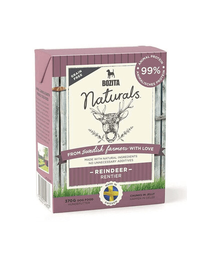 BOZITA Naturals pro su šiaurės elniu 370 g