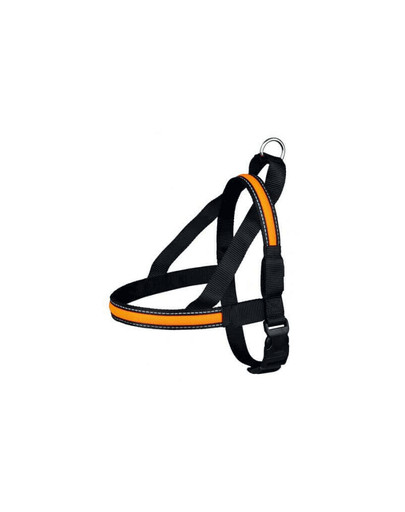Trixie šviečiančios petnešos Norwegian su USB, juodos-oranžinės, M–L 60–75 cm