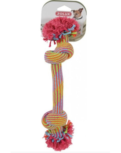 Zolux žaislas virvė su 2 mazgais spalvota 25 cm