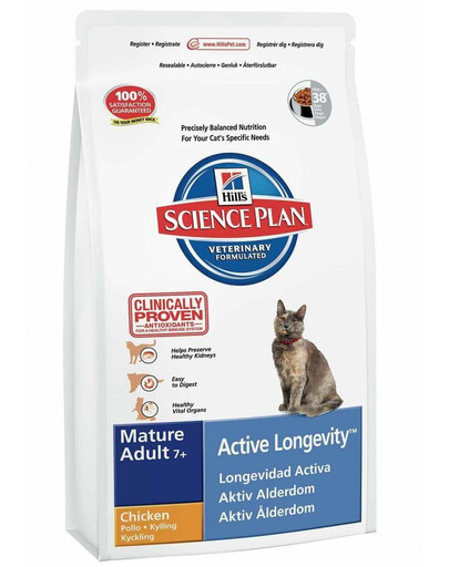 HILL'S Science Plan Feline Mature Adult 7+ Active Longevity Chicken 300 g