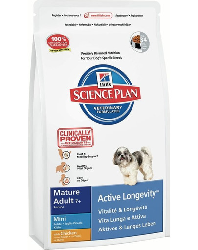 Hill'S Science Plan Canine Mature Adult 7+ Active Longevity Mini Chicken 1 kg