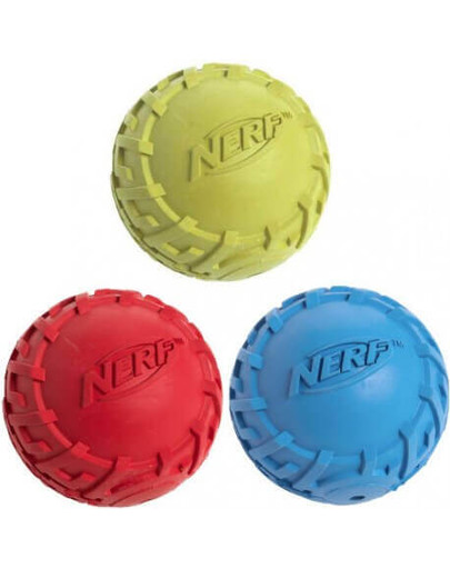 Nerf guminis kamuoliukas su raštu M žalias/raudonas