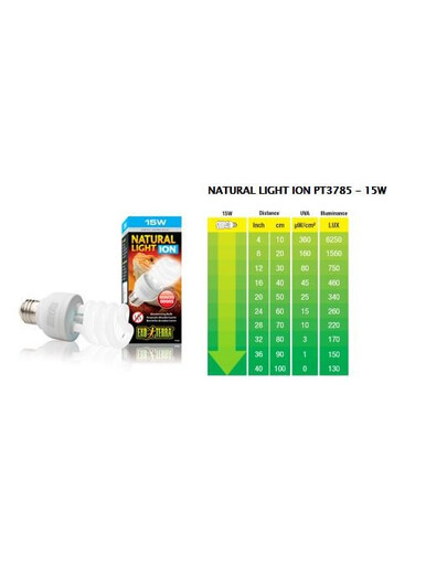 Exo Terra Natural Light Ion 15W lemputė šalinanti kvapus