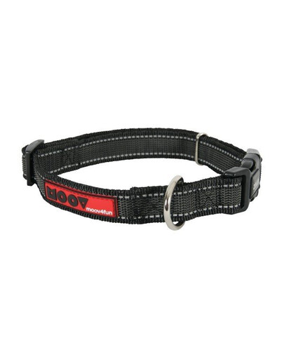 ZOLUX MOOV reguliuojamas antkaklis 30-37 cm 15 mm juodas