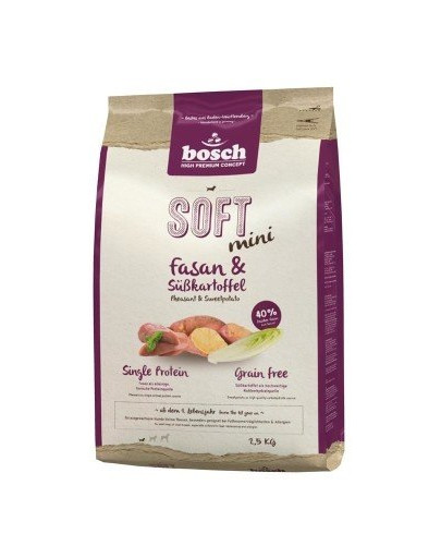 BOSCH Soft Mini su fazaniena ir saldžiosiomis bulvėmis 2,5 kg
