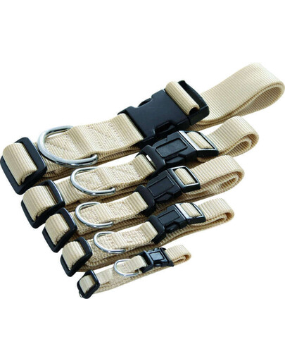 ZOLUX nailonis reguliuojamas antkaklis 10 mm smėlinės spalvos