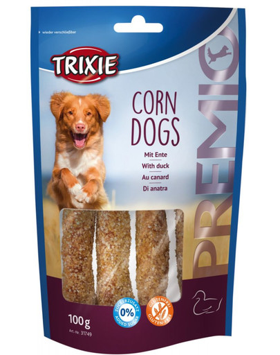 TRIXIE Corn Dogs skanėstas šunims su antiena 100g