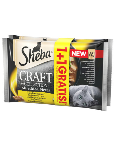 SHEBA Craft Collection​ konservų rinkinys su paukštiena 4x85 g