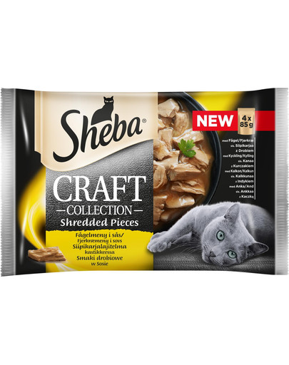 SHEBA Craft Collection​ konservų rinkinys su paukštiena 85 g 4+4 GRATIS