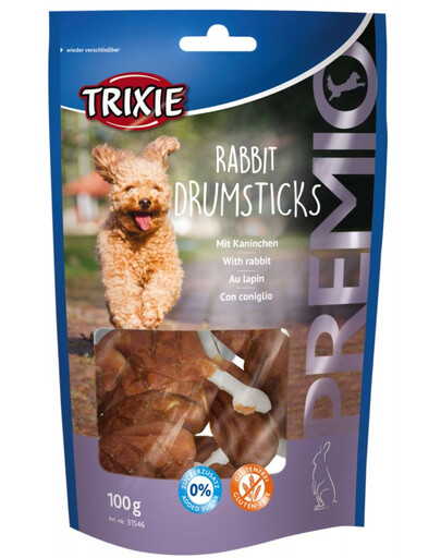 TRIXIE PREMIO Triušių lazdelės su triušiu 100g
