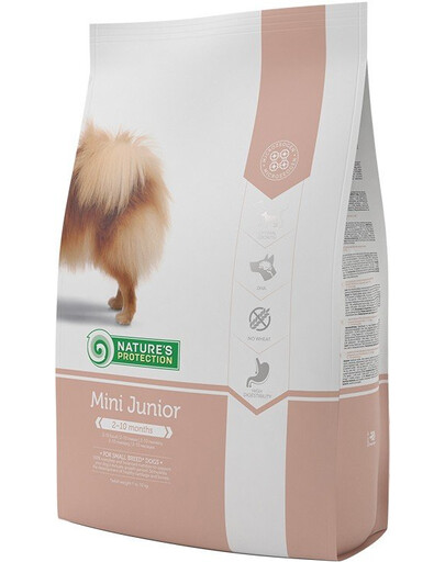 NATURE'S PROTECTION MAŽŲ VEISLIŲ JAUNŲ ŠUNŲ SAUSAS MAISATS SU PAUKŠTIENA  2 kg