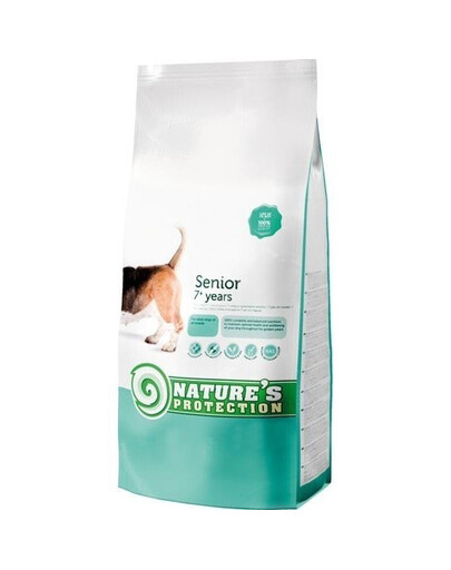NATURE'S PROTECTION VISŲ VEISLIŲ SENSTANČIŲ ŠUNŲ SAUSAS PAŠARAS 12 kg