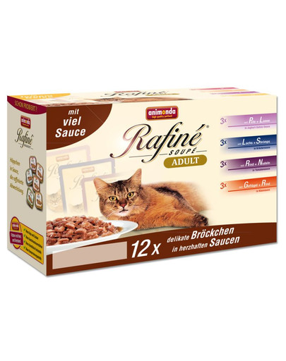ANIMONDA Rafiné Soupé Multipack mėsa padaže 12x100 g