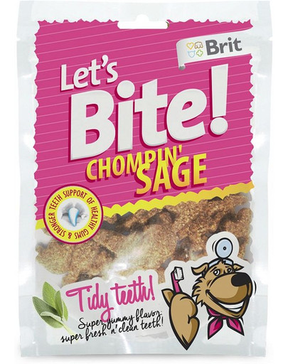 BRIT Care Let's Bite Dog Chompin' Sage (su šalavijais) 150g