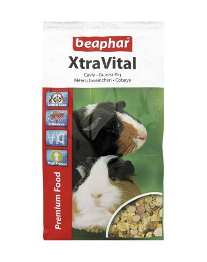 BEAPHAR XtraVital jūrų kiaulytėms skirtas maistas 1 kg