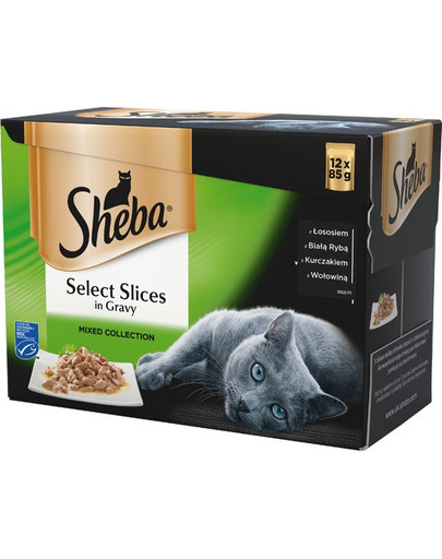 SHEBA Selection in Sauce Mix konservai 12 x 85g