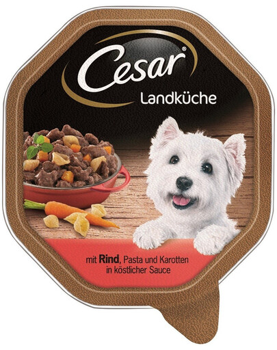 CESAR konservai su jautiena, makaronais ir morkomis 14 x 150 g