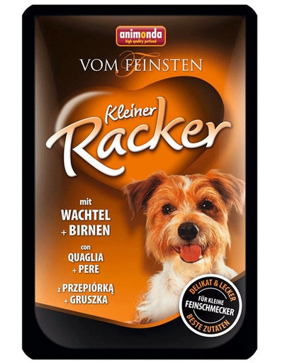 Animonda Vom Feinsten Kleiner Racker konservai su putpelėmis ir kriaušėmis 85 g
