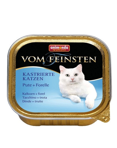 ANIMONDA Vom Feinsten konservai kastruotoms katėms su kalakutiena ir upėtakiu 100 g