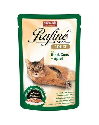 ANIMONDA Rafiné Soupé Adult su jautiena, žąsiena ir obuoliais 100 g