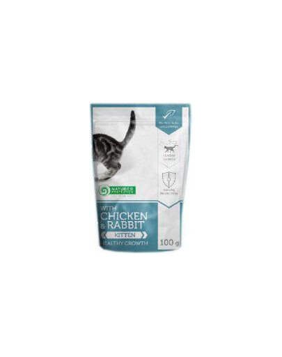 NATURES PROTECTION with Chicken & Rabbit Kitten Healthy Growth 100 g