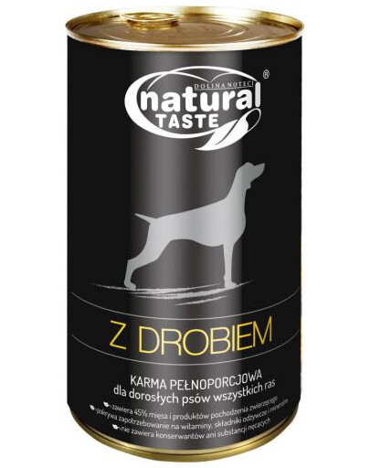 DOLINA NOTECI Natūralus skonis su paukštienos gabalėliais padaže 1,25 kg