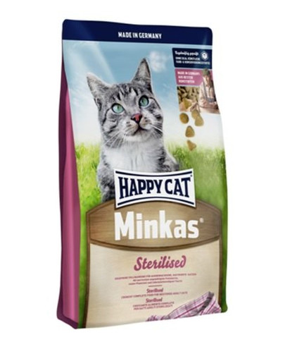 HAPPY CAT MINKAS Sterilised su paukštiena ir žuvimi 10 kg