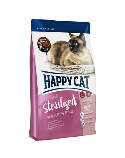 HAPPY CAT Supreme Sterilised su jautiena 10 kg